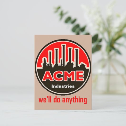 acme industriesの公式はがき ポストカード (スタンド正面)