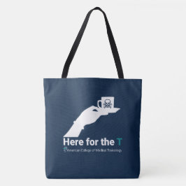 ACMT Here for the Tトートブルー トートバッグ