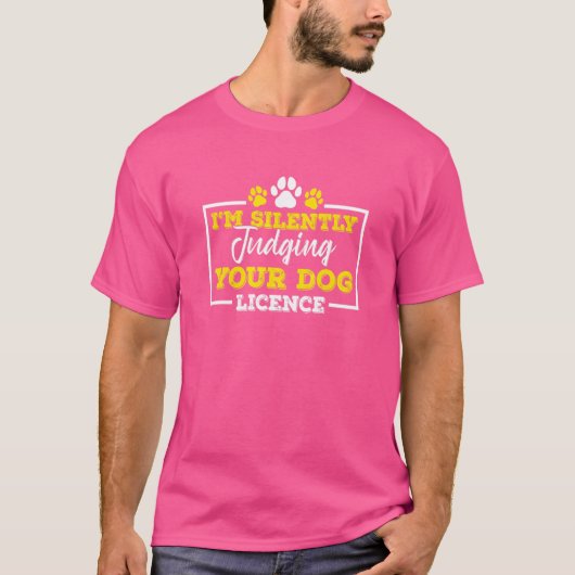 Aco Animal Control Officeの犬免許の審査 Tシャツ (正面)