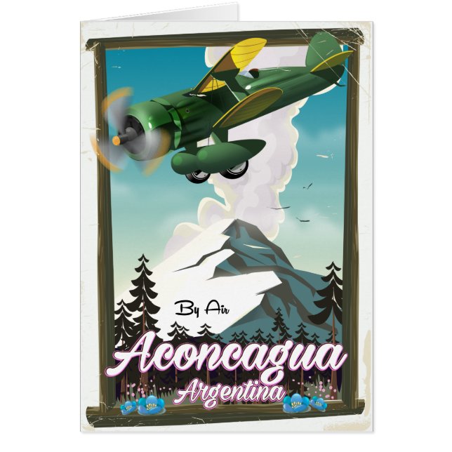Aconcaguaアルゼンチン旅行ポスター (正面)