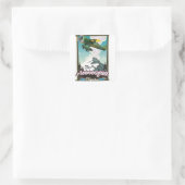 Aconcagua – アルゼンチンヴィンテージフライトポスタープリント。 スクエアシール (バッグ)