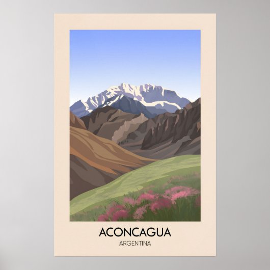 Aconcagua Argentina Travel Poster ポスター (正面)