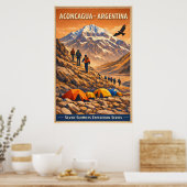 Aconcagua Argentina - Vintage Travel  ポスター (キッチン)