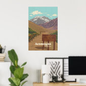 Aconcagua Mountain Travel Poster ポスター (ホームオフィス)