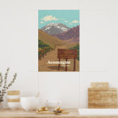 Aconcagua Mountain Travel Poster ポスター (キッチン)