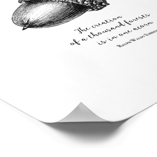 Acornカスタマイズ可能な引用文ポスター ポスター (角)