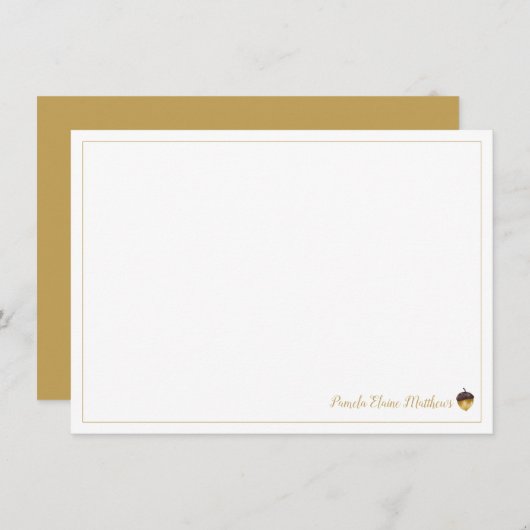 Acornフパーソナライズされたラットノートカード 招待状 (正面/裏面)