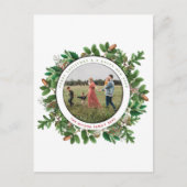 Acornリースファミリーフォトクリスマス&新年 シーズンポストカード (正面)