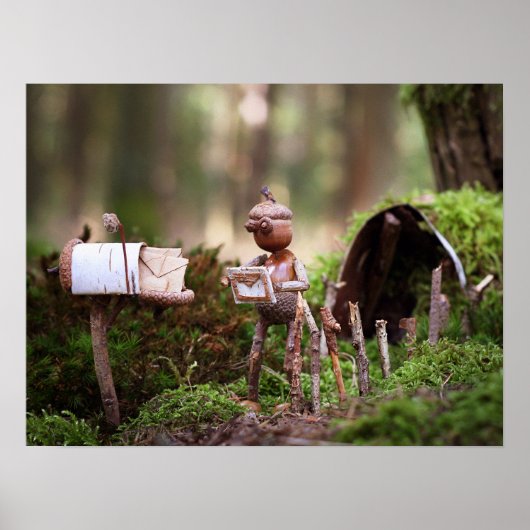 Acorn小妖精や小人読のポストカード – ポスター (正面)