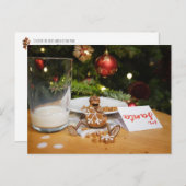 Acorn食べ小妖精や小人a cookie for Santa Claus ポストカード (正面/裏面)