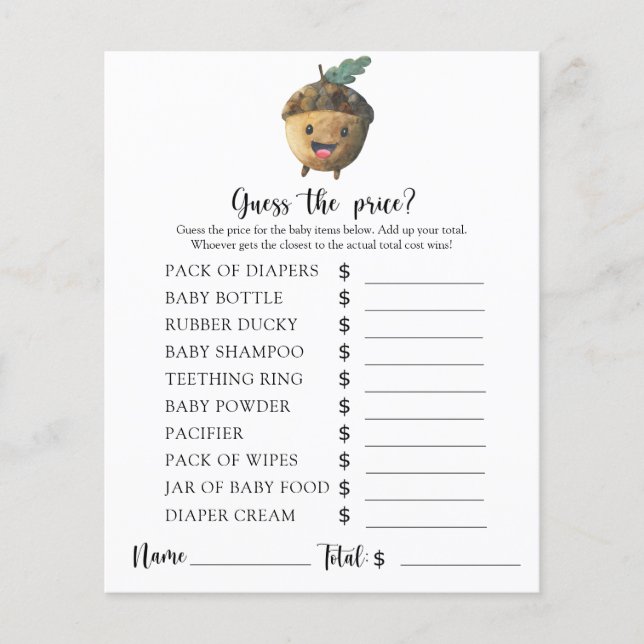 Acorn – 価格を推測！ゲーム (正面)