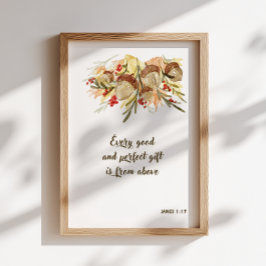 Acorn Bible Verse Christian Wall Art ポスター
