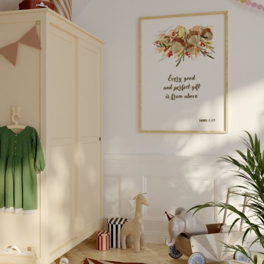 Acorn Bible Verse Christian Wall Art ポスター