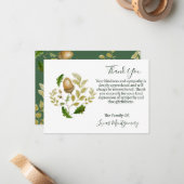 Acorn Oak葬儀ありがとう，悔やみや弔慰 ノートカード (正面/裏面インサイチュ)