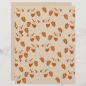Acorn Pattern Scrapbook紙: (正面/裏面)