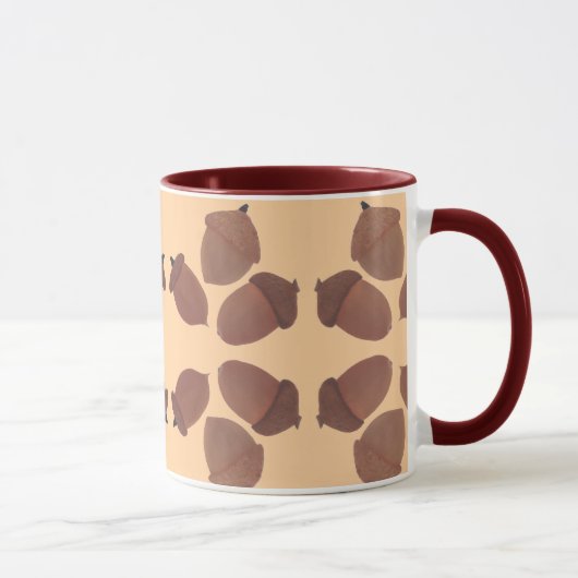 Acorns Pattern on Custom Mugs マグカップ (右)