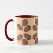 Acorns Pattern on Custom Mugs マグカップ (左)