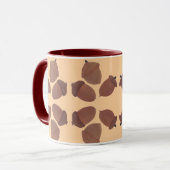 Acorns Pattern on Custom Mugs マグカップ (正面左)