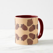 Acorns Pattern on Custom Mugs マグカップ (正面右)
