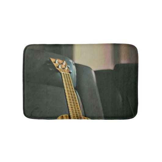 acoustic bass electric guitar gift バスマット (正面)