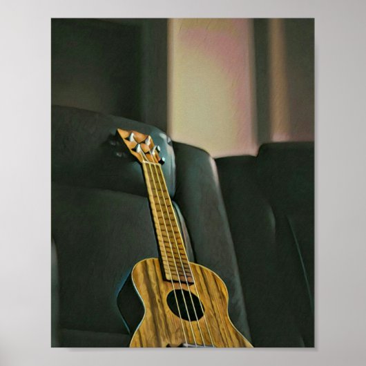 acoustic bass electric guitar gift ポスター (正面)
