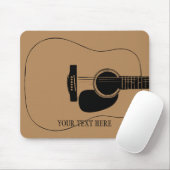 Acoustic Guitar And Your Own Text マウスパッド (マウス)
