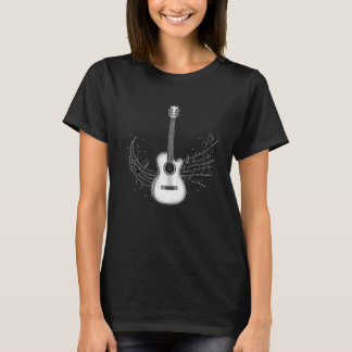Acoustic Guitar Art Drawing Tシャツ