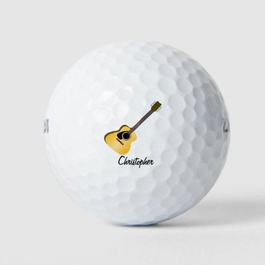Acoustic Guitar Design ゴルフボール (正面)