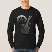 Acoustic Guitar & Japanese Zen Circle Tシャツ (正面)