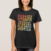 Acoustic Guitar Player For A Musician Guitarist 12 Tシャツ (正面)