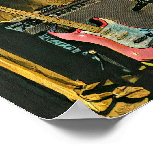 Acoustic guitar player gift ポスター (角)