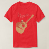 Acoustic Guitar Sloth Hug52 Tシャツ (デザイン正面)