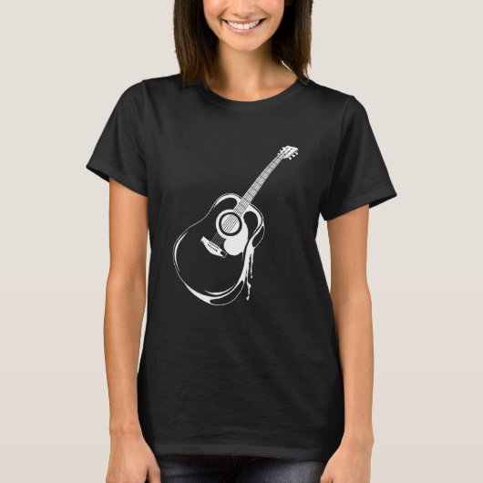 Acoustic Guitar T-Shirt - Musician Player Guitaris Tシャツ (正面)