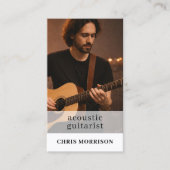 Acoustic Guitarist Musician QR Code Photo 名刺 (正面)