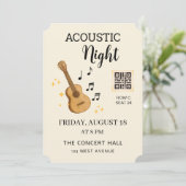 Acoustic Music Event Ticket Pass with QR Code 招待状 (スタンド正面)