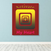 Acrílica Activate My Heart キャンバスプリント (インサイチュ (ウッドフロア))