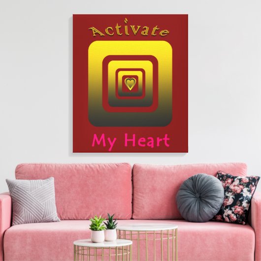 Acrílica Activate My Heart キャンバスプリント (インサイチュ (リビング))
