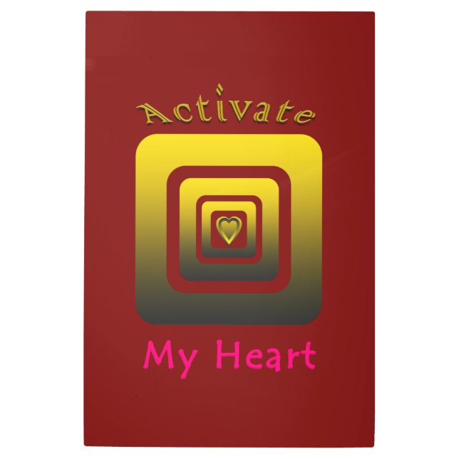 Acrílica Activate My Heart メタルプリント (正面)