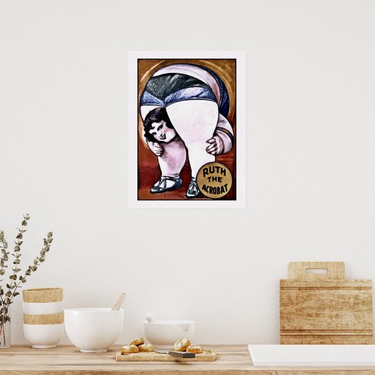 Acrobatおもしろいヴィンテージ・サーカスを起動 ポスター (キッチン)