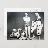 Acrobatおよびピエロはがき ポストカード (正面/裏面)