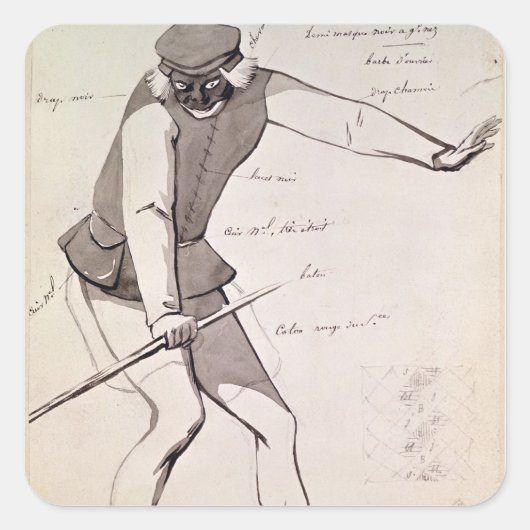 Acrobatの衣装デザイン スクエアシール (正面)