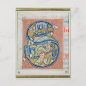 Acrobatを描いた履歴イニシャルの'S' ポストカード (正面)