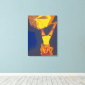 Acrobatヘッドスタンドアー独身のト キャンバスプリント (インサイチュ (ウッドフロア))