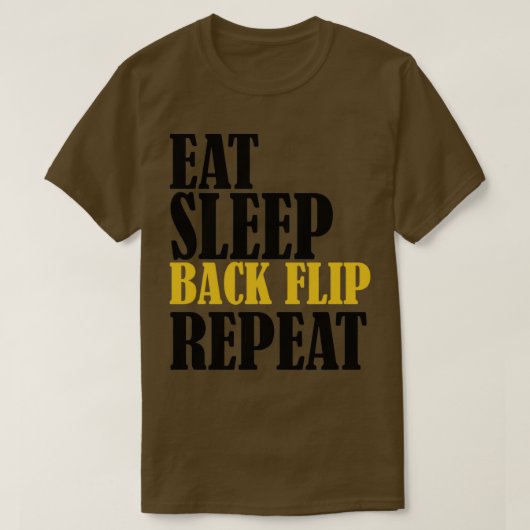 Acrobat おもしろい食べ Sleep Back Repeat sport gym acro Tシャツ (デザイン正面)