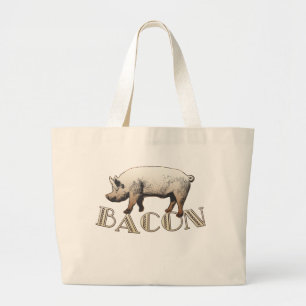 Acrobat BACON Pig ラージトートバッグ