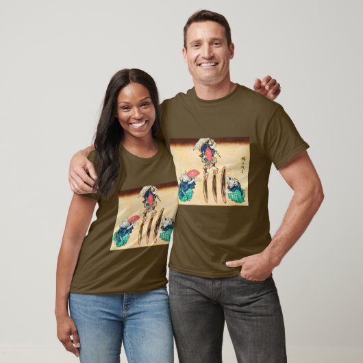 Acrobat Cat、広重、浮世絵 Tシャツ (ユニセックス)