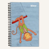 Acrobat Circus Monkey Kid Spiral Notebook ノートブック (正面)