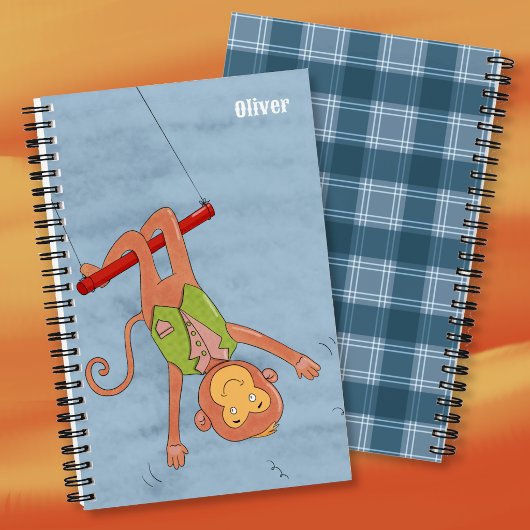 Acrobat Circus Monkey Kid Spiral Notebook ノートブック