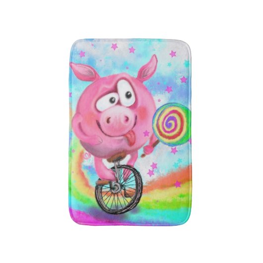Acrobat Pig Bath Mat バスマット (正面縦)