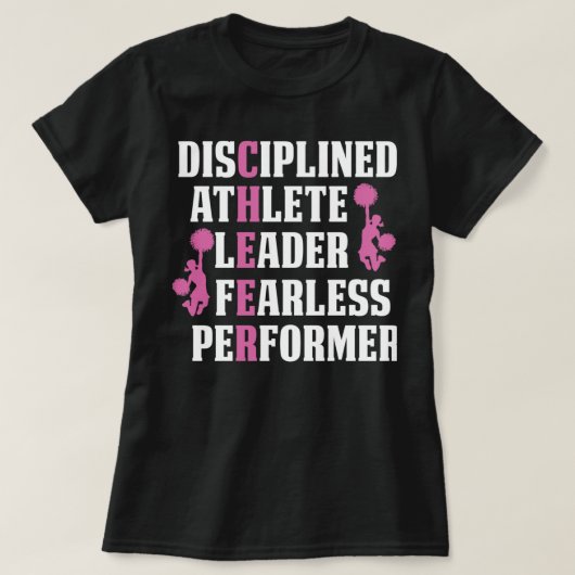 ACROBATICS DISCIPLINED ATHLETE LEADER FEARLESS PER Tシャツ (デザイン正面)